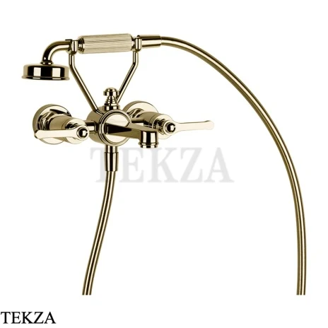 Gessi VENTI20 Смеситель ванна-душ с гарнитуром 65113-710, Brass PVD