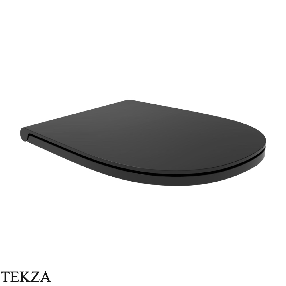 Flaminia IO сиденье с крышкой Slim с микролифтом 38×48 см, чёрный глянец