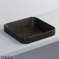 Cielo ENJOY Раковина полувстраиваемая квадратная, без перелива EJLASIQ LV, черный матовый Lavagna