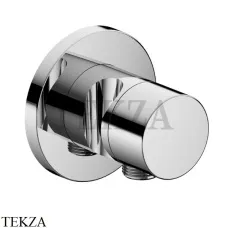 Keuco IXMO Pure Вентиль запорный с выводом для шланга, держатель, круг 59541010201, хром глянец