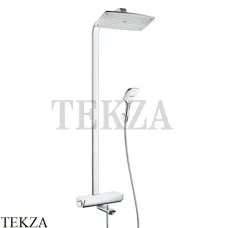 Hansgrohe Raindance Select 360 Душевая колонна с термостатом и изливом 27113400, хром глянец-белый Hansgrohe Raindance Select 360 Душевая колонна с термостатом и изливом 27113400, хром глянец-белый
