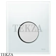 TECE Loop Панель смыва для писсуара 9242660, стекло белый глянец, клавиша хром глянцевый