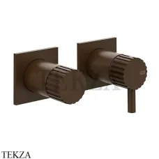 Gessi Incastri Смеситель для душа 2 потока, внешняя часть 75038-845, Dark Bronze
