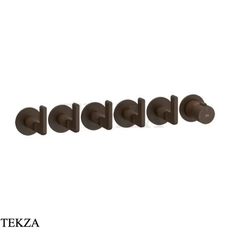 Gessi INCISO SHOWER Термостатический смеситель, 5 потоков, внешняя часть 58340-845, Dark Bronze