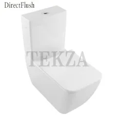 Villeroy & Boch Venticello Унитаз-компакт без ободка 4612R001, сиденье микролифт SLIMSEAT, белый глянец