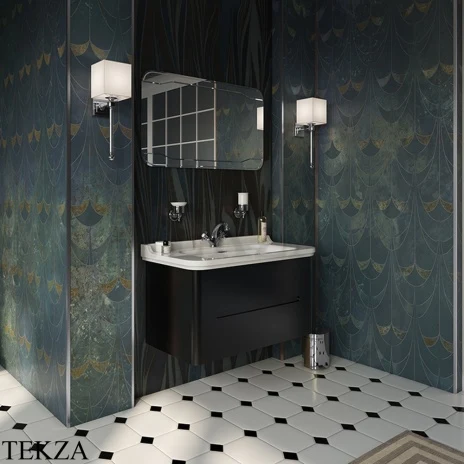 Kerasan Waldorf Комплект подвесной мебели 100см, с 2-мя ящиками, 925531, чёрный матовый