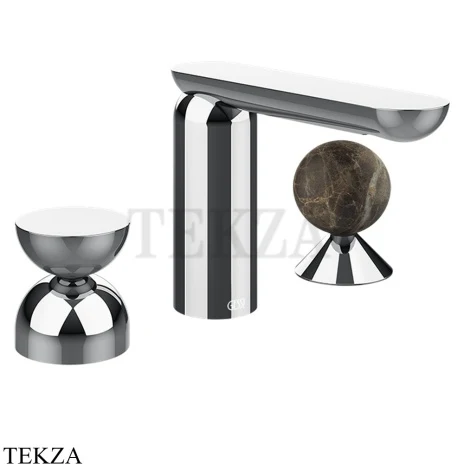 Gessi Perle Смеситель для раковины на 3 отв., без гарнитура 74918-031, хром глянец