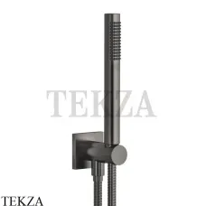 Dornbracht Душевой гарнитур со встроенным держателем, квадратная розетка 27802970-99, Dark Platinum matt