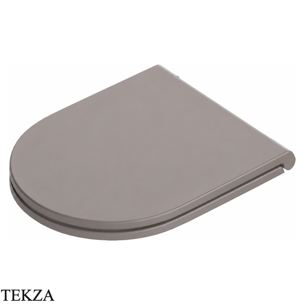 ArtCeram Solida сиденье с крышкой Flat быстросъёмное с микролифтом FLA016 60 71, Gravel матовый