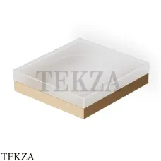 Zucchetti Aguablu Мыльница настенная из матового стекла ZAD710.P31, brushed british gold PVD