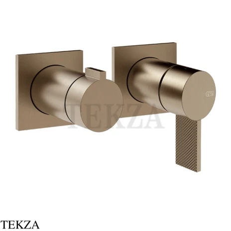 Gessi Inverso Diamantato Смеситель для душа, 2 потока, внешняя часть 73638-761, Coffee Bronze Brushed PVD