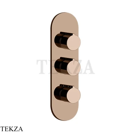 Gessi Ingranaggio-Anello Термостат для душа, 2 потока, внешняя часть 43064-030, Copper PVD