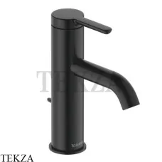 Duravit C.1 Смеситель для раковины, с донным клапаном C11020001046, черный матовый