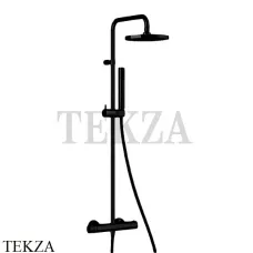 Fantini Nostromo Душевая колонна термостат, верхний душ 20 см 86138129, черный матовый