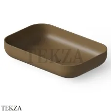 Dea Design Washbasins Раковина настольная 58х38 см Solid Surface DD9103 580 1, Dark Camel №1