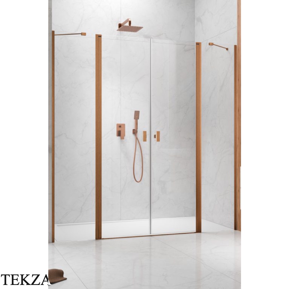Radaway Nes DWD II Комплект неподвижных стенок душевой двери 77 см, 10041077-93-01, брашированная медь