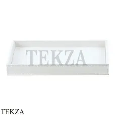 Decor Walther BROWNIE TAB L Бокс для ванных принадлежностей 0930150, белый матовый, эко-кожа