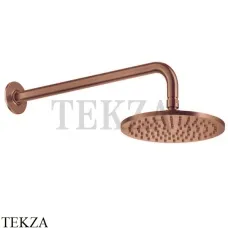 Gessi INCISO SHOWER Верхняя душевая лейка 20 с кронштейном 58148-030, Copper глянец