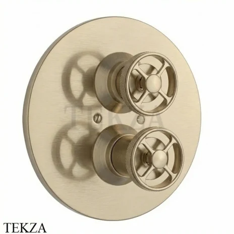 Nicolazzi Arena Термостат для душа, 1-2 потока, внешняя часть, 4909EXTSE44, Silk шампань Brushed
