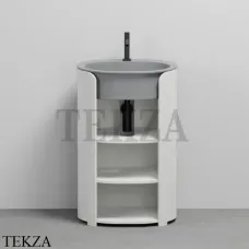 CIELO I Catini Tiberino Тумба отдельностоящая CAMTL, с 3-мя полками, слив в стену, белый-Brina CIELO I Catini Tiberino Тумба отдельностоящая CAMTL, с 3-мя полками, слив в стену, белый-Brina