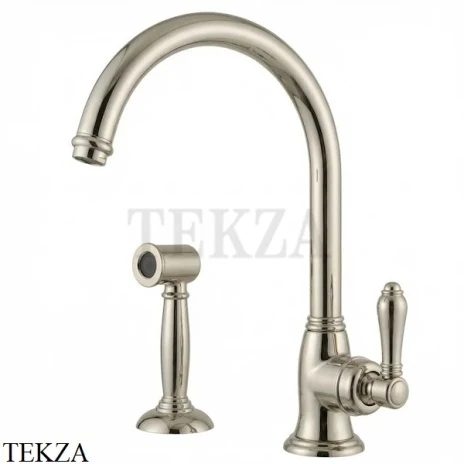 Nicolazzi Cucina Смеситель для кухни с поворотным изливом и отдельным душем, Polished Nickel