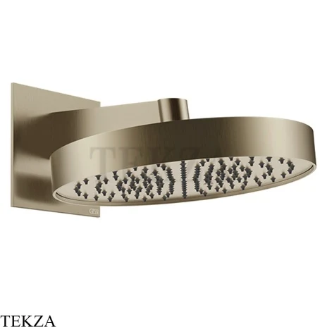 Gessi Incastri Верхняя лейка D30 с кронштейном из стены 63049-149, нерж. сталь Brush / никель Brushed