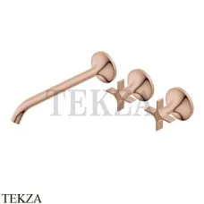 Ritmonio Diametro35 Cross Смеситель для раковины 237, внешняя часть PR53AK202 F36, Frosted Rose Gold