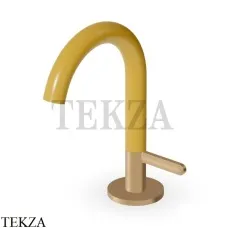 Zucchetti Isy22 Смеситель для раковины прогрессивный, без гарнитуры ZIS2811.P31Y5, brushed british gold-желтый