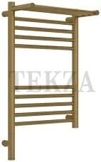 Сунержа Богема 3.1 Полотенцесушитель электрический с полкой 600х400 МЭМ левый 051-6006-6040, Состаренная латунь