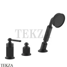 Gessi VENTI20 Смеситель на борт ванны без излива, с гарнитуром 65043-299, Black XL