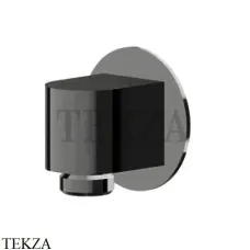 Newform Подключение воды к стене, вывод для шланга 68499.01.093, черный матовый