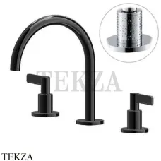 Newform Blink Chic luxury Смеситель для раковины, без гарнитура 71100.01.093, Черный матовый