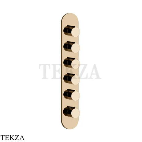 Gessi Ingranaggio-Anello Термостат для душа, 5 потоков, внешняя часть 43070-735, Warm Bronze PVD