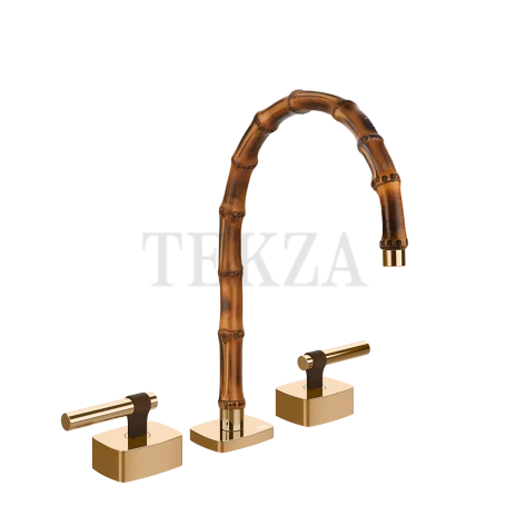 Gessi Jacqueline Смеситель для раковины на 3 отв., без донного клапана 77015-735, бронза глянец