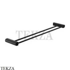 Gessi RILIEVO Держатель для банного полотенца двойной 59405-299, черный матовый Gessi RILIEVO Держатель для банного полотенца двойной 59405-299, черный матовый