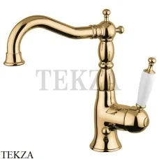 Migliore Oxford Смеситель для раковины, с донным клапаном 19172, золото глянец