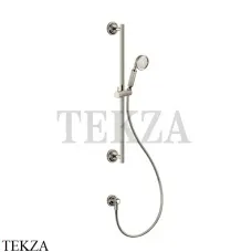 Gessi VENTI20 Штанга в комплекте с душевой лейкой, шланг, вывод 65141-720, Nickel PVD