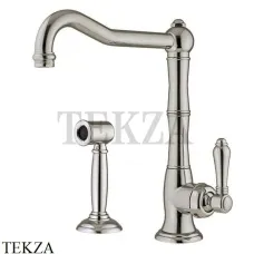 Nicolazzi Cucina Смеситель для кухни с изогнутым  изливом и отдельным душем 3450WSNS75C, Satin nickel