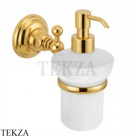 Nicolazzi Classici Дозатор для мыла, керамика белая 1489GB, золото глянец