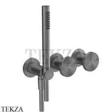 Gessi Origini MATERIC Смеситель для душа 2 потока, внешняя часть 66036-706, Black Metal PVD