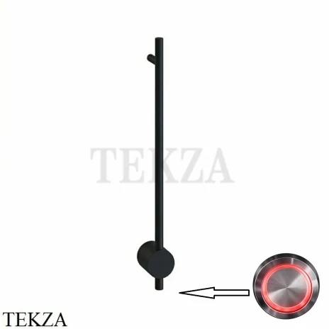 BRONER BRUNO H Электрический полотенцесушитель 60 с кнопкой, BR.007.060.0000.Ral 9005М, черный матовый