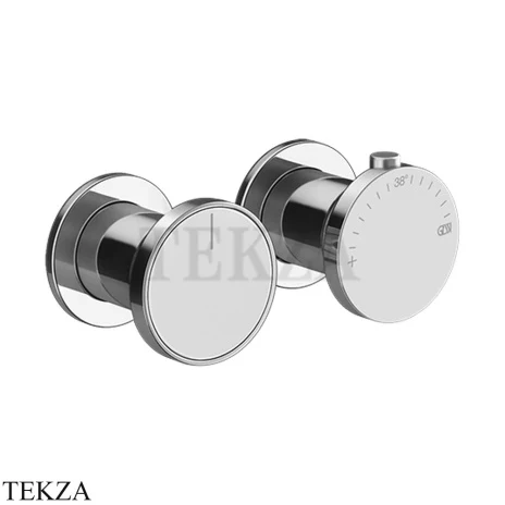 Gessi Origini NATURE Термостат для душа 2 потока, внешняя часть 66134-031, хром глянец
