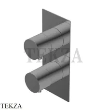 Ritmonio Diametro35 S Термостат для душа 2-3 потока, внешняя часть PR47HG101 BLX, Brushed Black Chrome