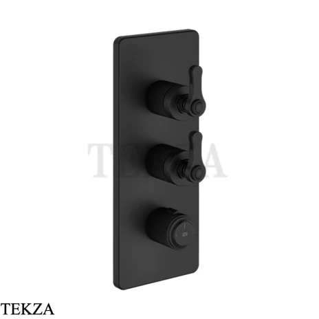 Gessi VENTI20 Термостат для душа, 2 потока, внешняя часть 65200-299, Black XL