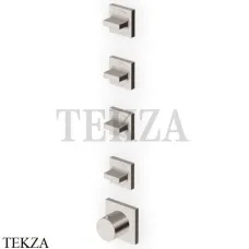 Zucchetti Aguablu Термостат для душа, 4 выхода, внешняя часть ZA5804.C3, brushed nickel