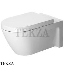 Duravit Starck 2 Унитаз подвесной 2533090000, сиденье микролифт SoftClose, белый глянец