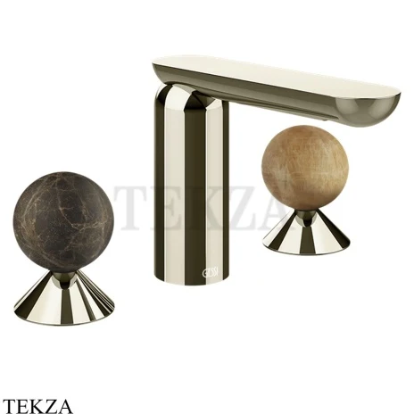 Gessi Perle Смеситель для раковины на 3 отв., без гарнитура 74135-720, никель глянец