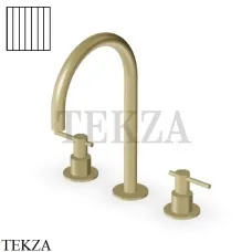 Zucchetti Helm Vertical Смеситель для раковины, без донного клапана ZHL516.XP31G2, brushed british gold PVD