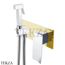 Boheme Q.2 Гигиенический душ со смесителем, комплект 147-GCR .2, Золото-хром