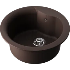 Omoikiri Yasugata 48R Кухонная мойка Tetogranit круглая 4993211 темный шоколад